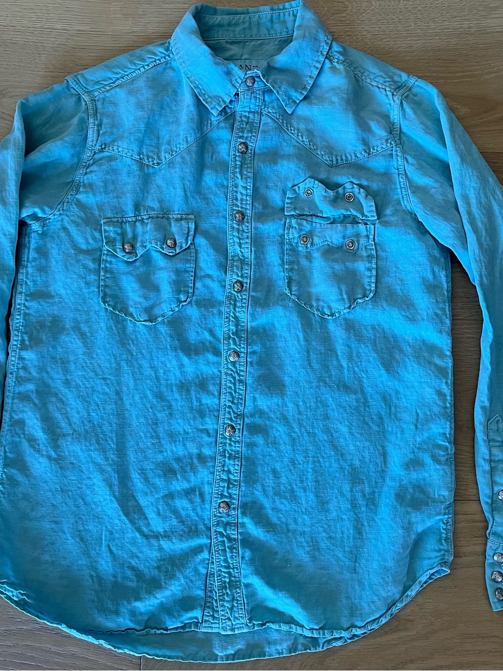 Men's Light Blue Ryan Michael Casual Western Shirt